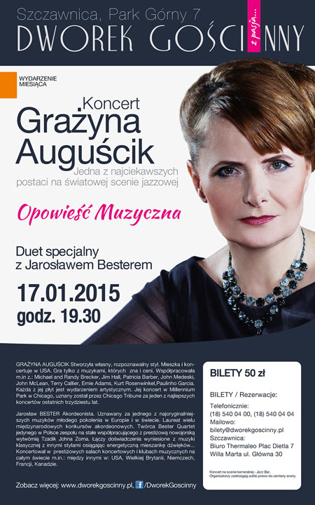 Wydarzenie miesiąca: Grażyna Auguścik - Piwnica Pod Baranami